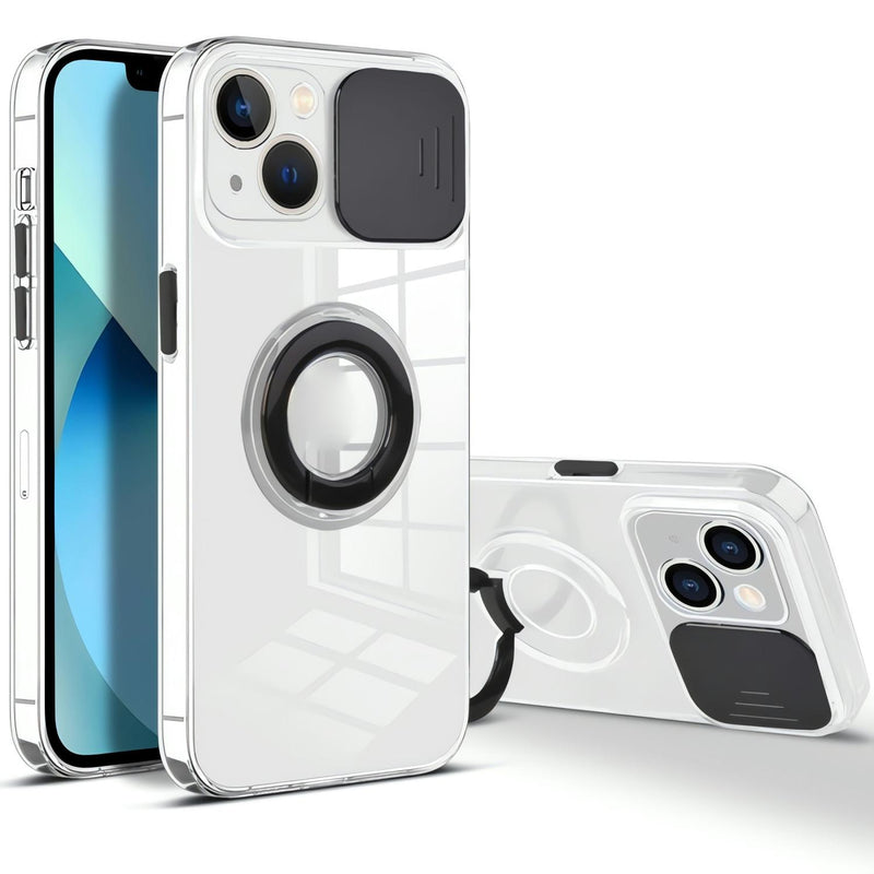 Funda Protectora Camara con Anillo para iPhone 13 Pro + Mica