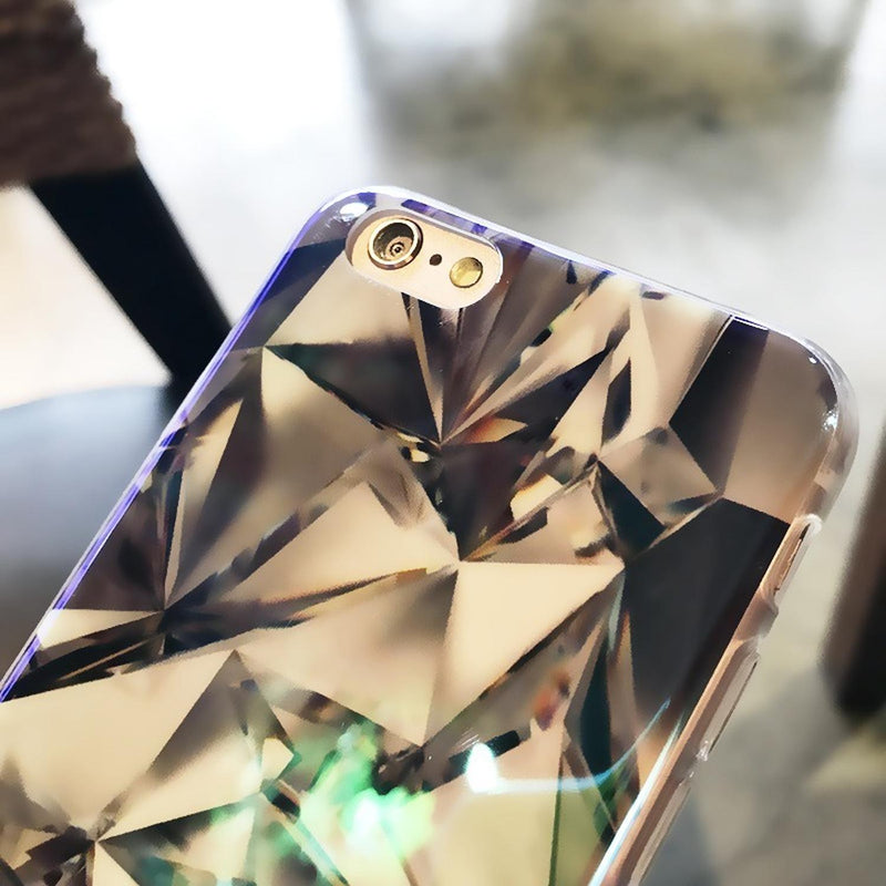 Funda Para iPhone Diamantes Piedra Preciosa Brillo Platinado