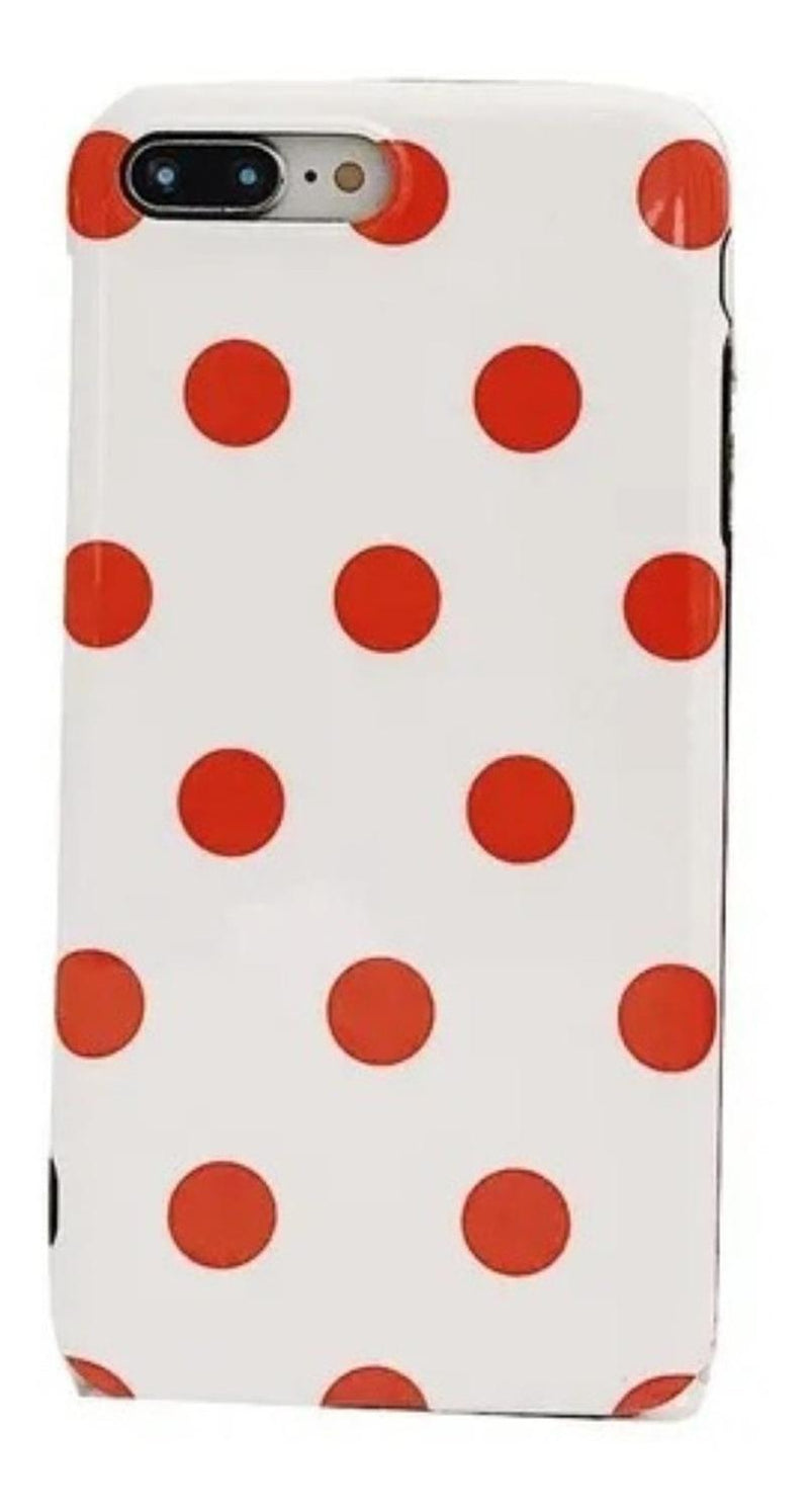 Funda para iPhone Lunares Rojo Puntos Polka Mujer Hombre 3D