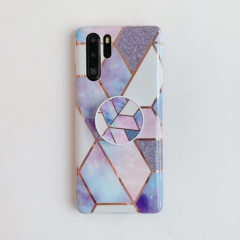 Funda Geometria Compatible Con iPhone Marmol Mujer Dama Case