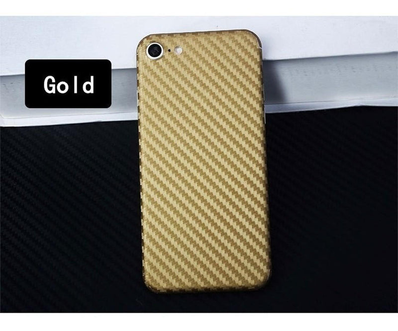 Sticker Para iPhone Fibra Carbon Hombre Mujer Protector 3d