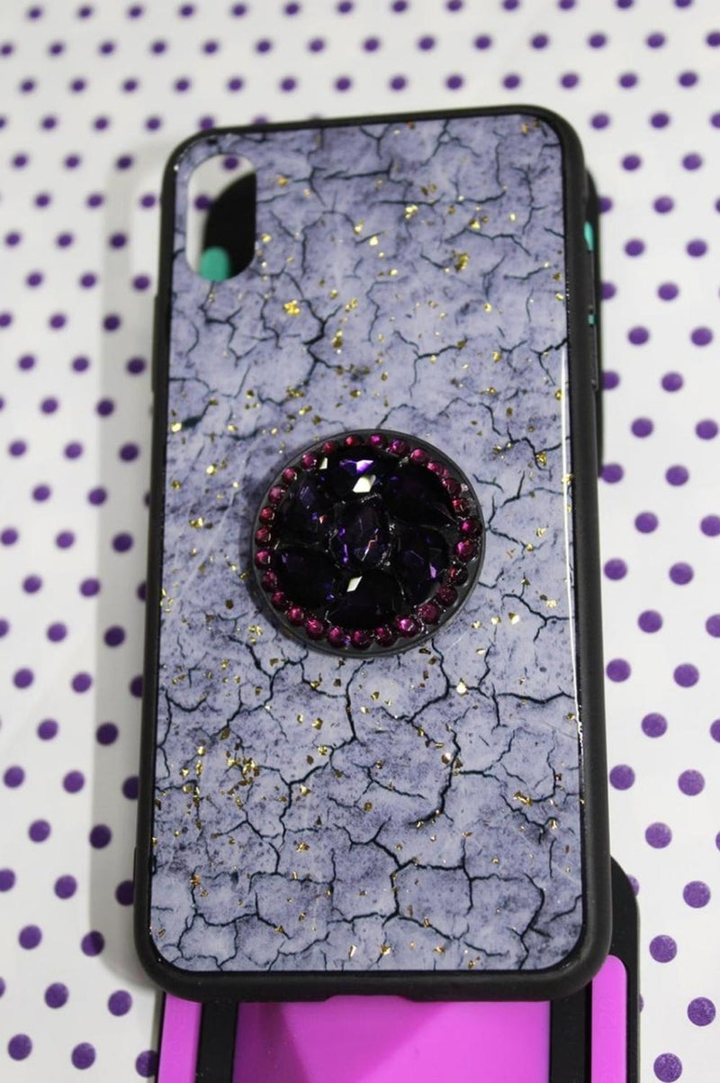 Funda Marmol Para iPhone con Diamantes Mujer Case Brillo 3D