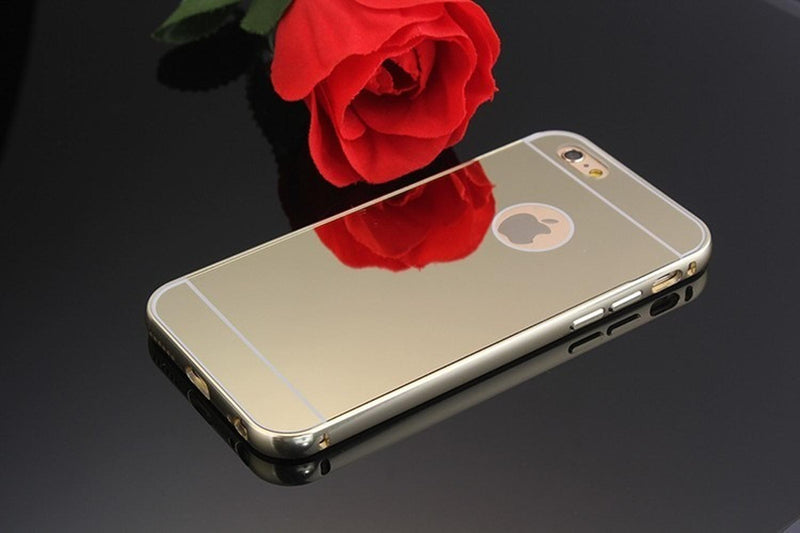 Case Para iPhone De Aluminio Espejo Bumper Resistente Uso Rudo Metal Funda Hombre Mujer Dama Caballe