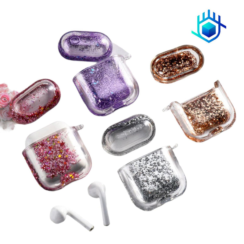 Funda Brillos Liquido para AirPods Case Uso Rudo Mujer Dama