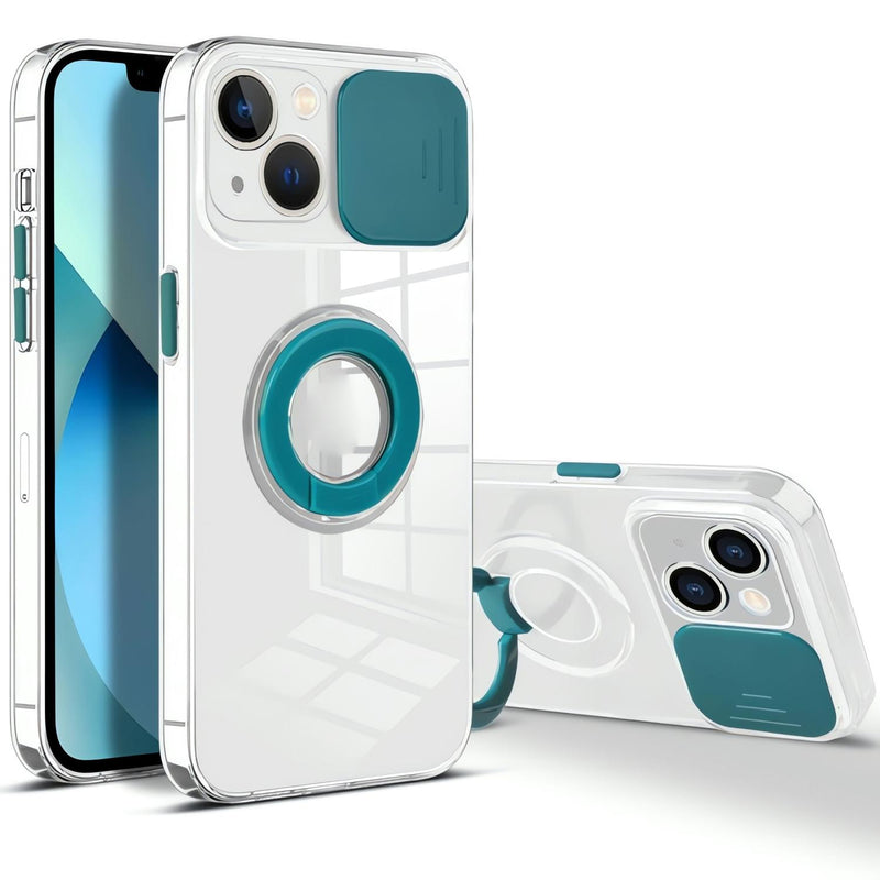 Funda Protectora Camara con Anillo para iPhone 13 Pro + Mica