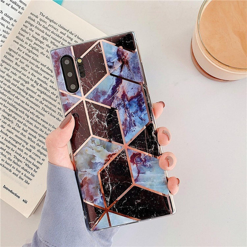 Funda Geometria Compatible Con iPhone Marmol Mujer Dama Case