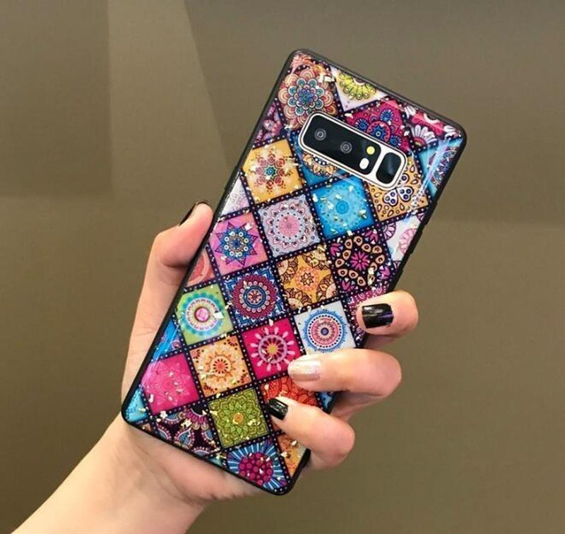 Funda Galaxy Mandala Rombos Dama Mujer Arte Dibujo Hombre