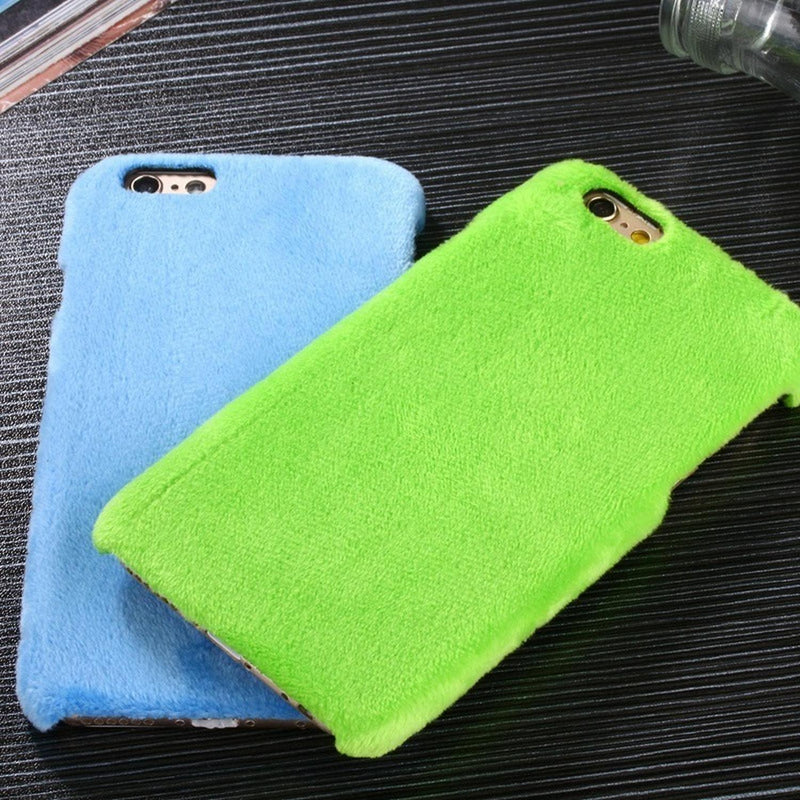 Funda Peluche Para iPhone Fur Terciopelo Dama Mujer Gamuza