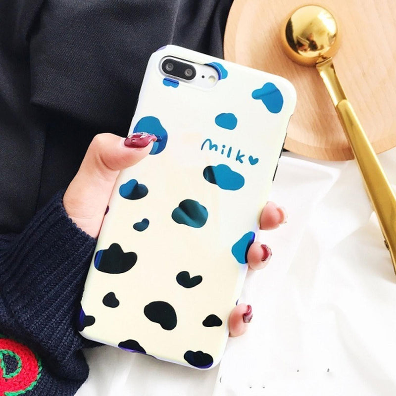 Funda Para iPhone Love Milk Heart Vaca Leche Mujer Nubes 3d