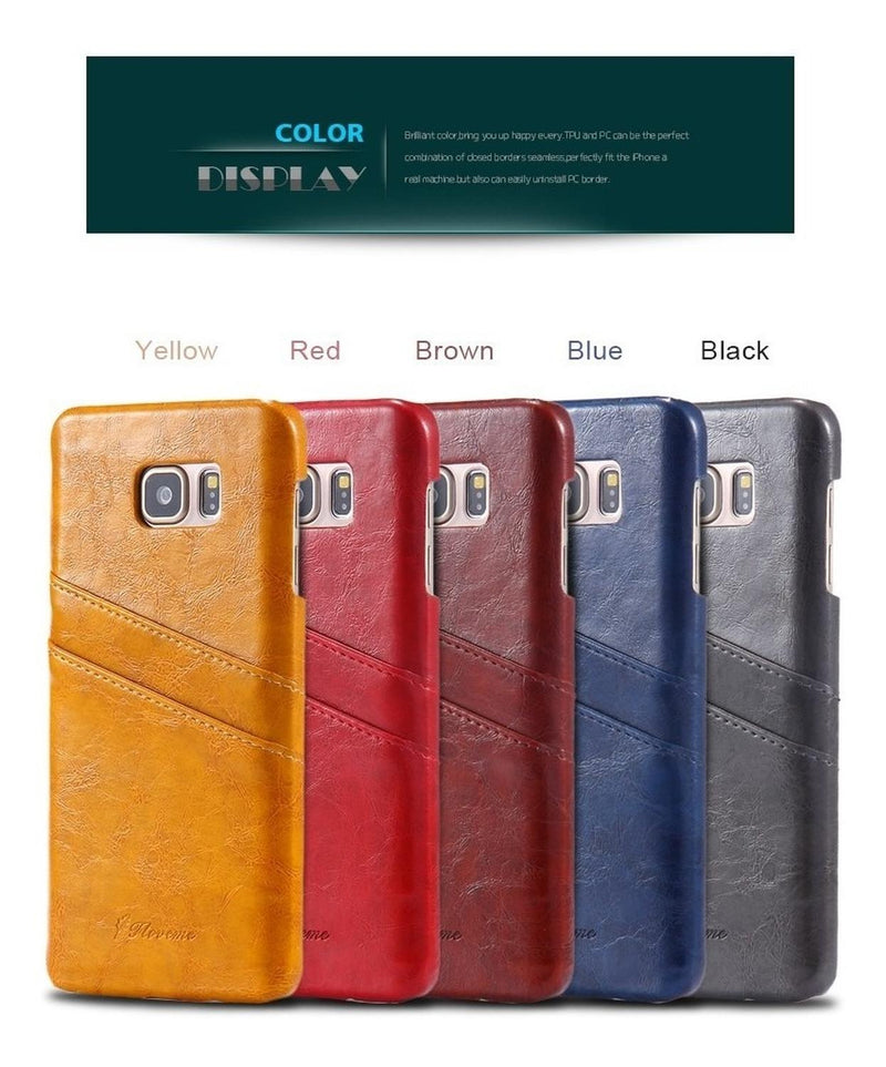 Funda Para iPhone Galaxy Cartera Piel Guarda Tarjeta Hombre