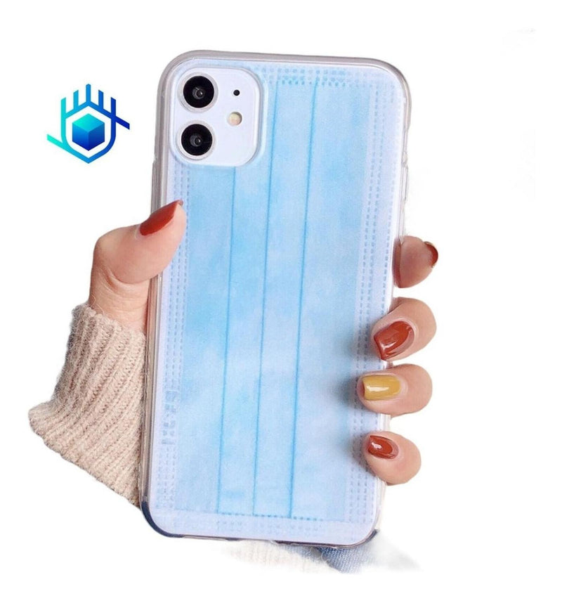 Funda para iPhone CubreBocas Divertida Mujer Hombre Case 3D