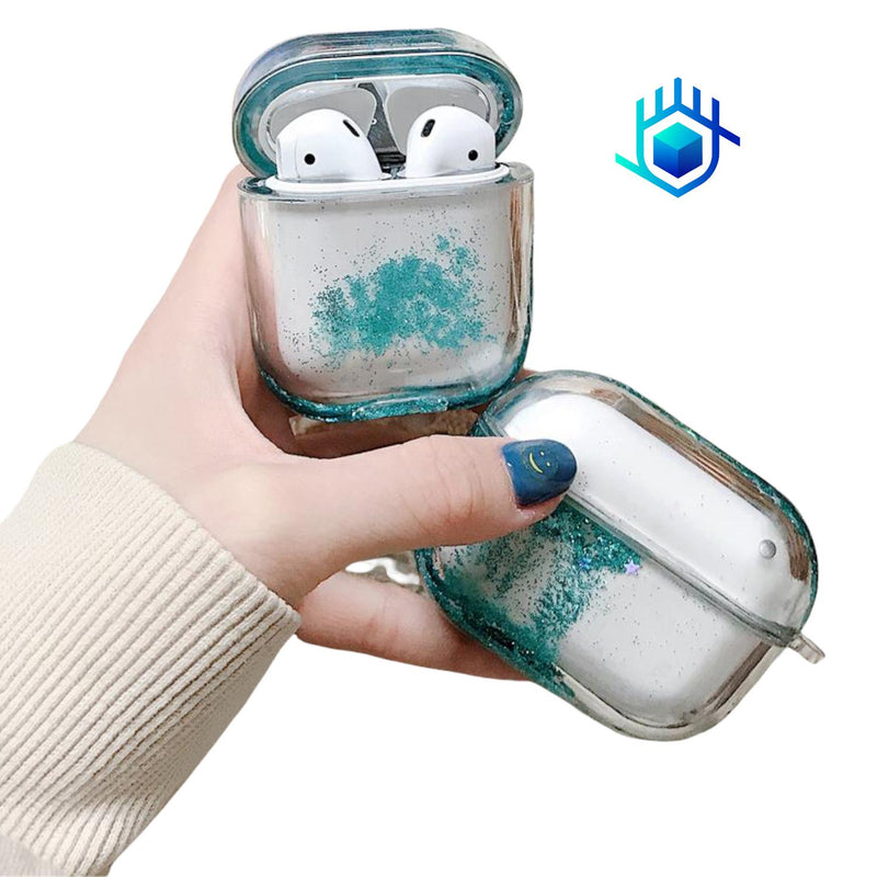 Funda Brillos Liquido para AirPods Case Uso Rudo Mujer Dama