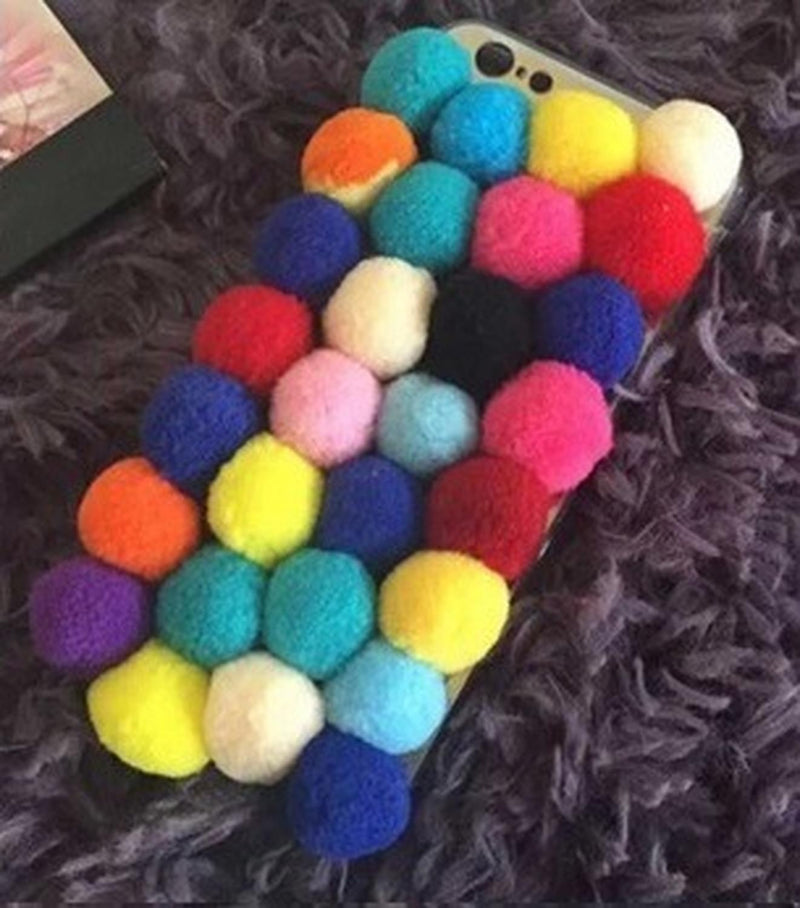 Funda para iPhone Bolas Algodon Arcoiris Manualidades Mama