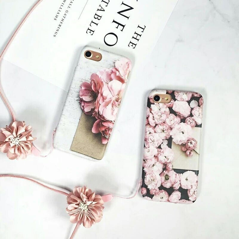 Funda para iPhone Rosas Flores Case Mujer Reforzada Dama