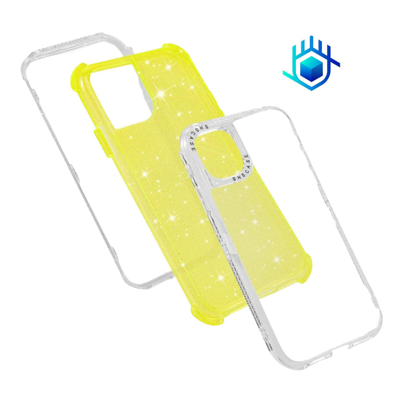 Funda para iPhone 360 Brillos+Mica Protector Reforzada Mujer