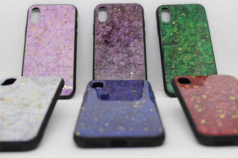 Funda Marmol Para iPhone con Diamantes Mujer Case Brillo 3D