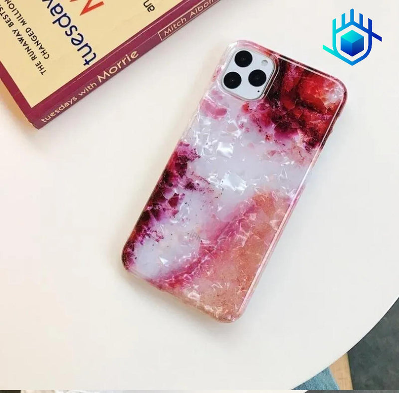 Funda para iPhone Brillo Resistente Mujer Case Tornasol Dama