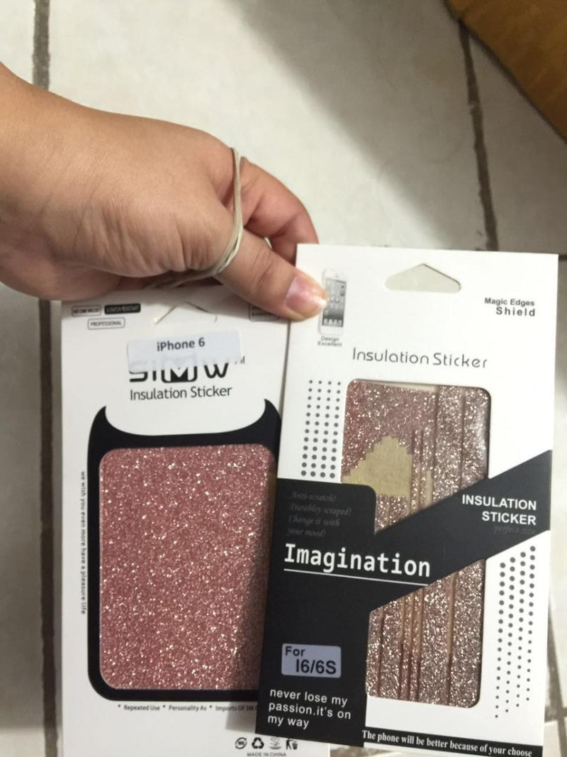 Sticker Glitter para iPhone Mujer Hombre Brillos Pegatina 3d