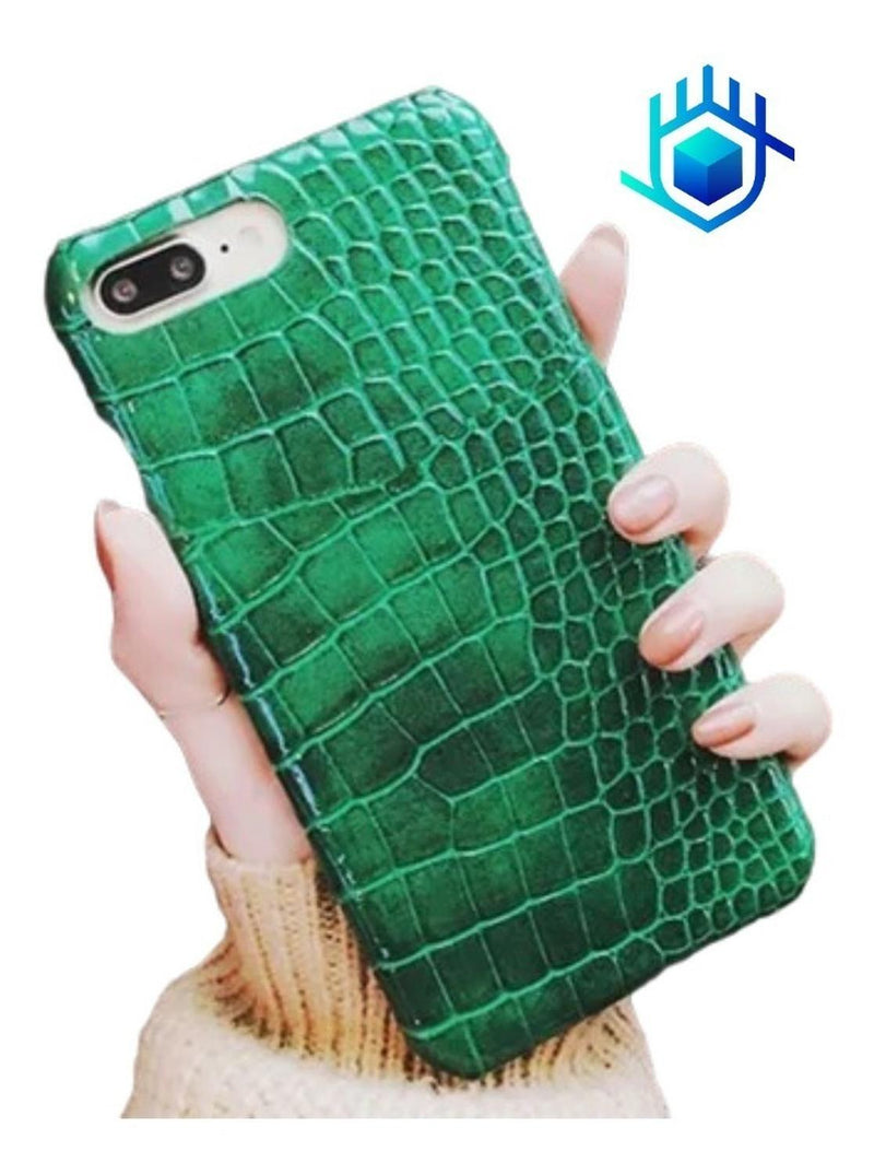 Case Para iPhone Tipo Cocodrilo Escama Elegante Hombre Mujer