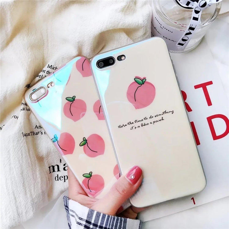 Funda Retro Para iPhone Durazno Vintage Fruta Mujer Hombre