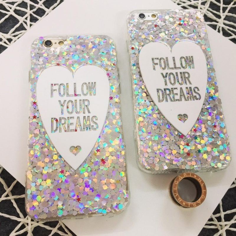 Funda Glitter Para iPhone Corazon Amor Dama Mujer Brillos 3d