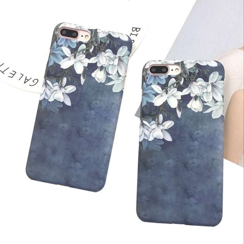 Funda para iPhone Hoja Verde Planta Flores Case Mujer Verano