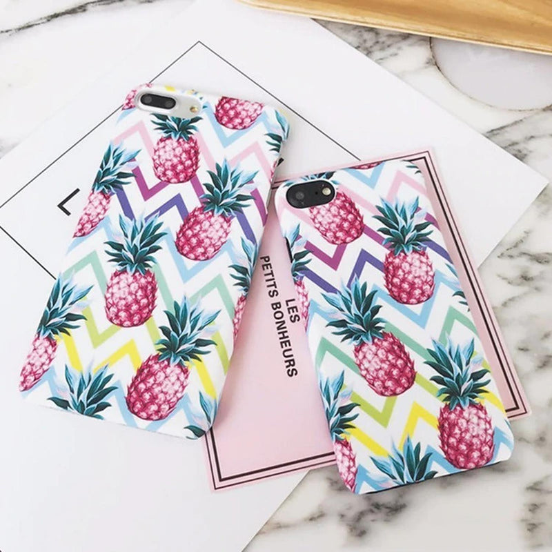 Funda Piña Retro Para iPhone Vintage Dama Hombre Mujer Playa