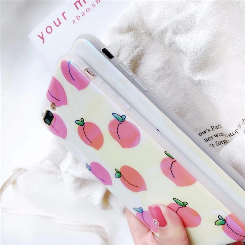 Funda Retro Para iPhone Durazno Vintage Fruta Mujer Hombre