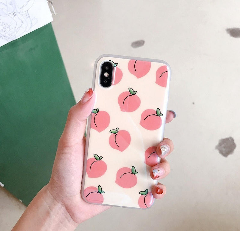 Funda Retro Para iPhone Durazno Vintage Fruta Mujer Hombre