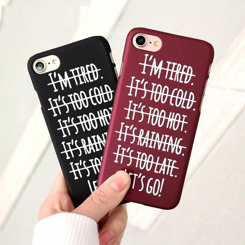 Funda Para iPhone Lets Go Positivo Hombre Mujer Case Frases