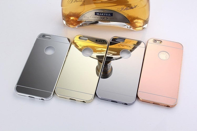 Case Para iPhone De Aluminio Espejo Bumper Resistente Uso Rudo Metal Funda Hombre Mujer Dama Caballe