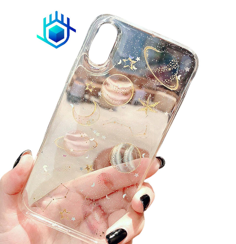 Funda para iPhone Universo Galaxia Estrellas Mujer Hombre 3D