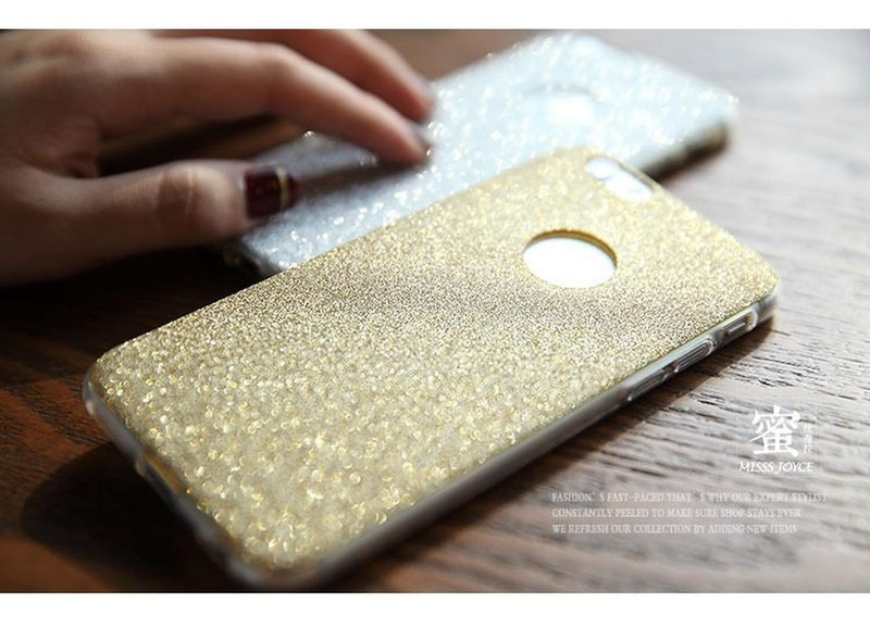 Funda para iPhone Galaxy Glitter Delgada Mujer Brillos Case