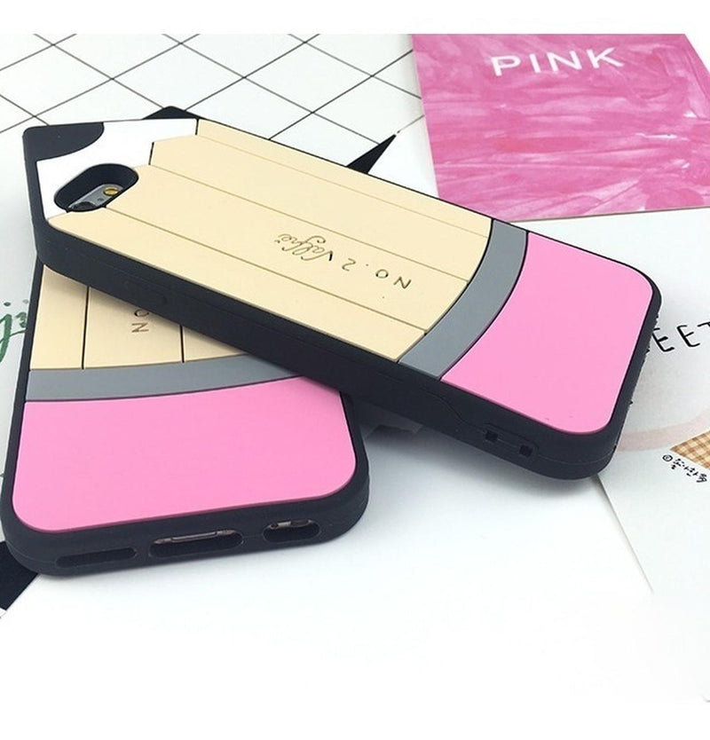 Funda Para iPhone Lapiz 3d Maestro Estudiante Silicona Mujer