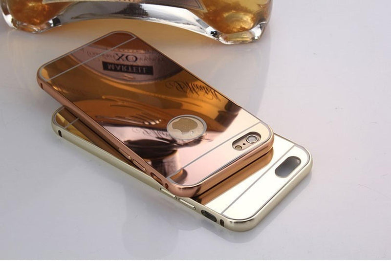 Case Para iPhone De Aluminio Espejo Bumper Resistente Uso Rudo Metal Funda Hombre Mujer Dama Caballe