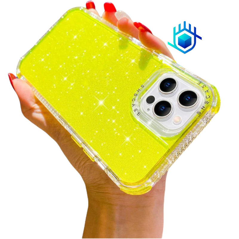 Funda para iPhone 360 Brillos+Mica Protector Reforzada Mujer