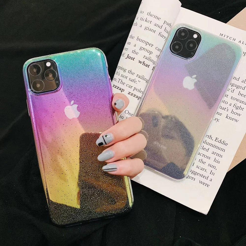 Funda Nebula iPhone Tornasol Arcoiris Unicornio Mujer Hombre