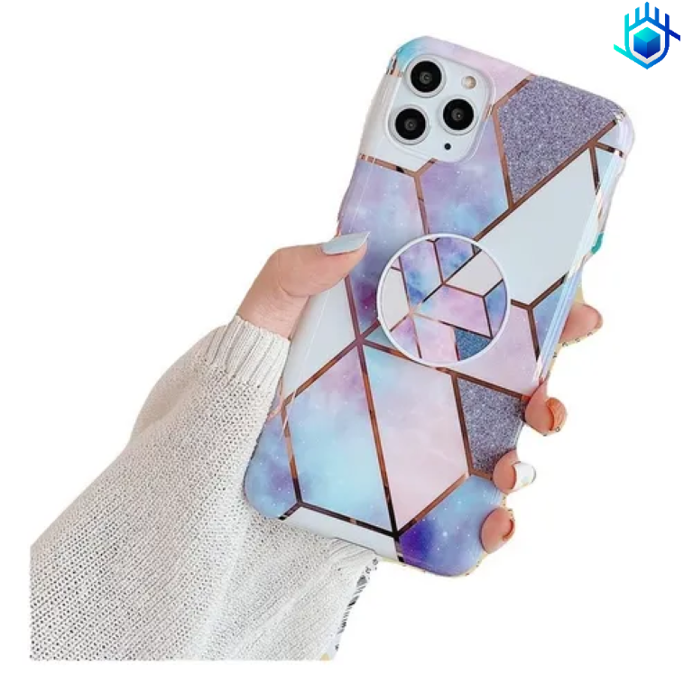 Funda Geometria Compatible Con Huawei Marmol Mujer Protector