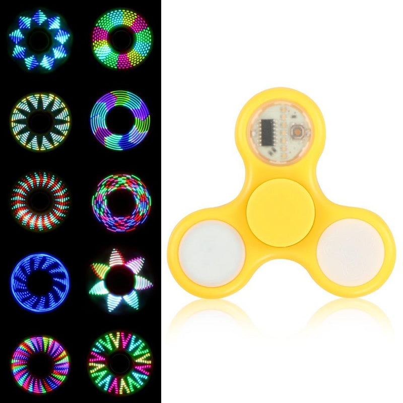 Fidget Spinner Forma Figuras Luz Led Alta Calidad Luces Niño