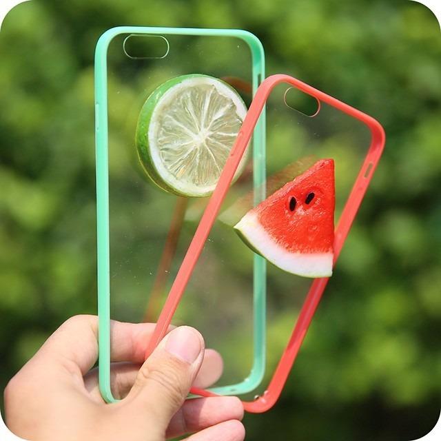 Funda Bumper Con Fruta iPhone 5 5s Se 6 6s Plus Lima