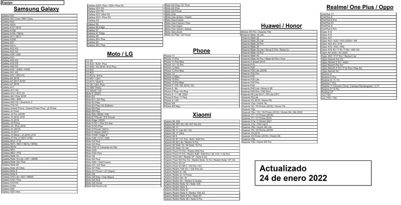 Lote 60pzs Fundas de Acrigel Rigida +de 350 Equipos A Elegir