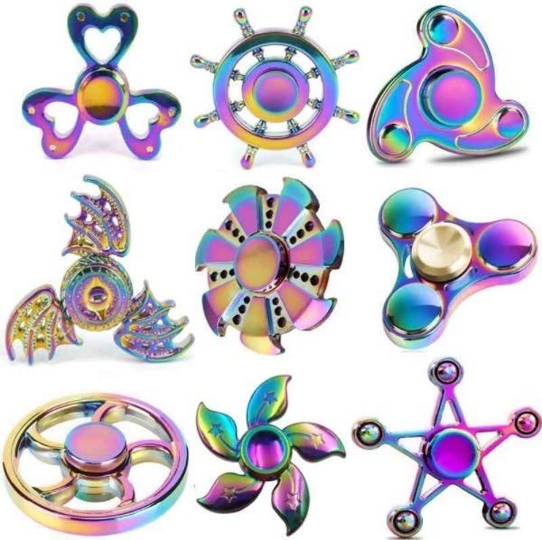 Spinner Tornasol Juguete Antiestres Niño Fidget Toy Variedad