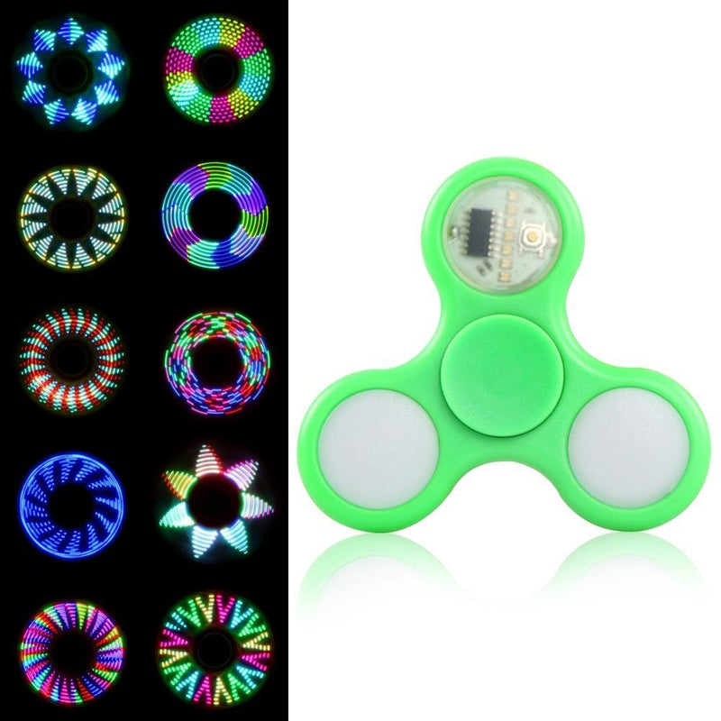 Fidget Spinner Forma Figuras Luz Led Alta Calidad Luces Niño