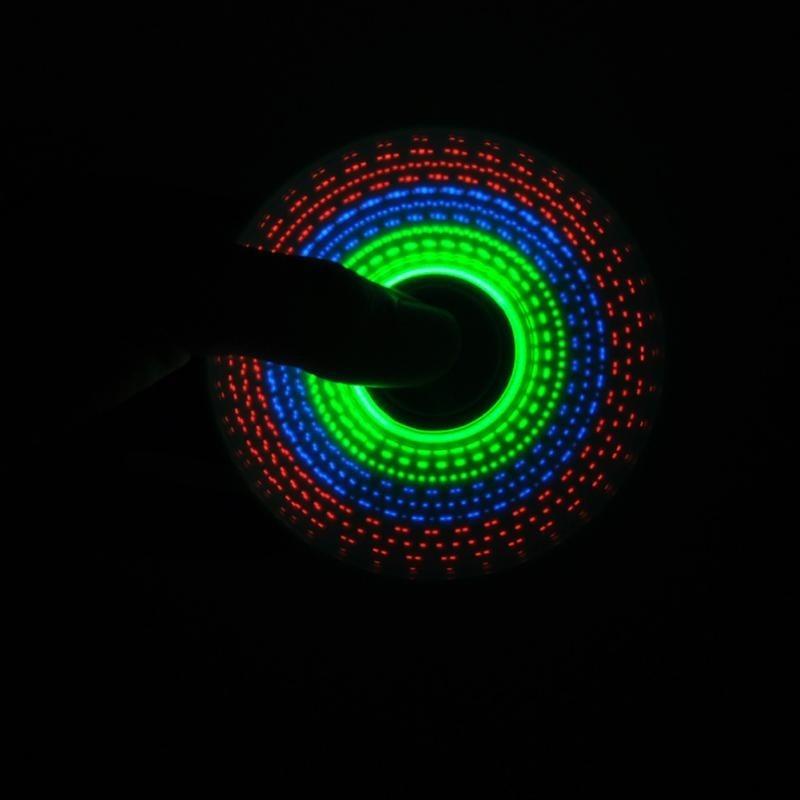 Fidget Spinner Forma Figuras Luz Led Alta Calidad Luces Niño