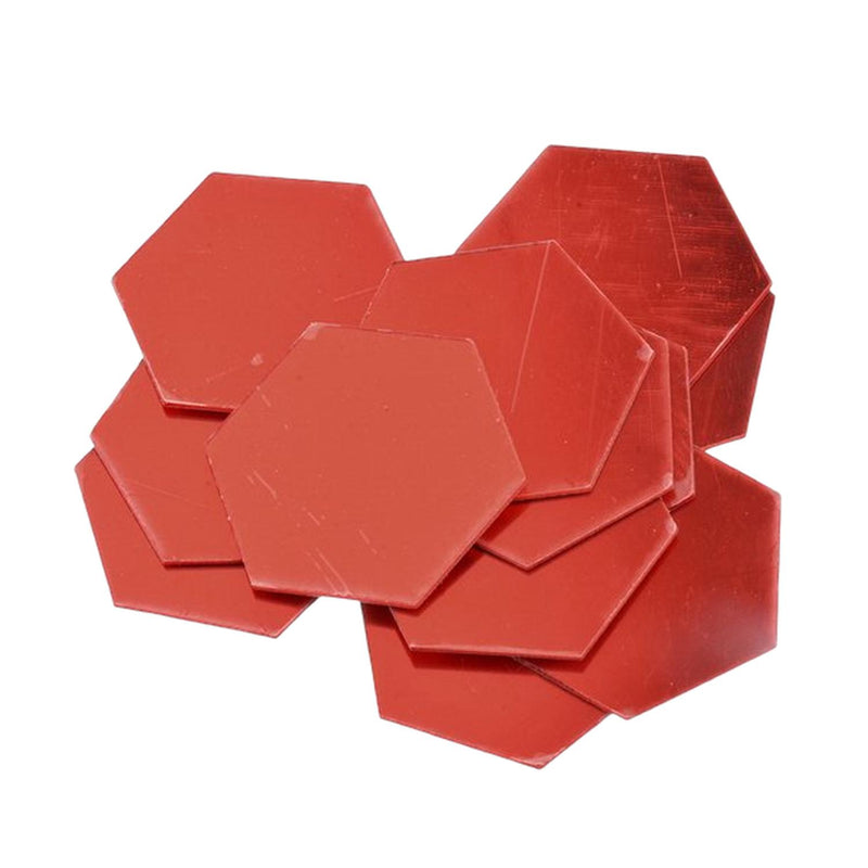 12pzs Acrilico Grande Decorativo Espejo Hexagonal Adhesivo