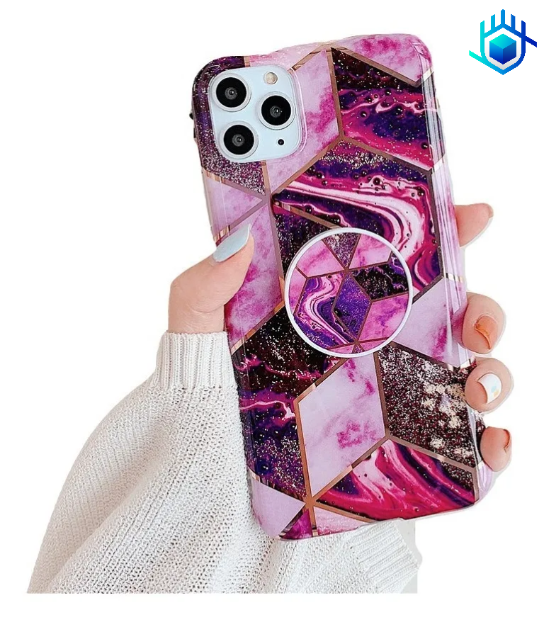 Funda Geometria Compatible Con Huawei Marmol Mujer Protector