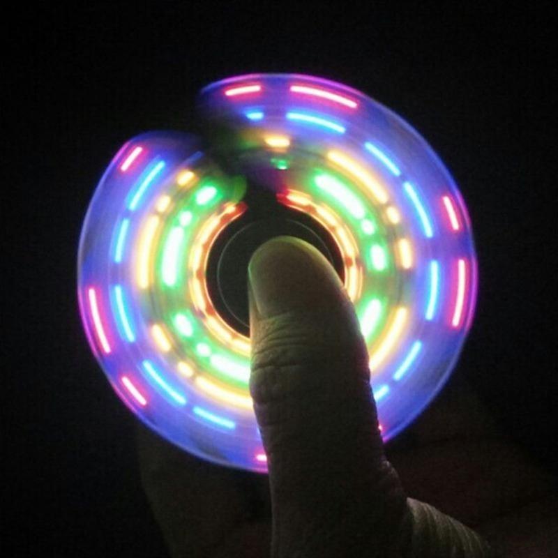 Fidget Spinner Forma Figuras Luz Led Alta Calidad Luces Niño