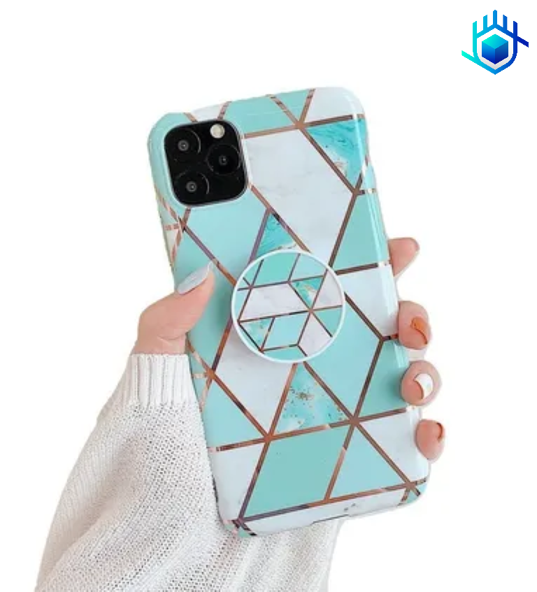 Funda Geometria Compatible Con Huawei Marmol Mujer Protector