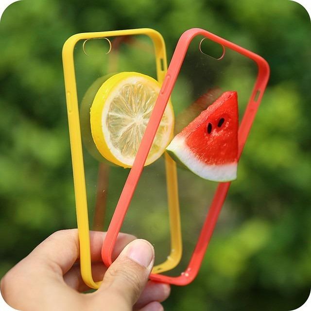 Funda Bumper Con Fruta iPhone 5 5s Se 6 6s Plus Lima