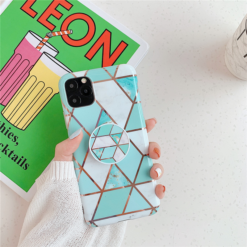 Funda Geometria Compatible Con Huawei Marmol Mujer Protector